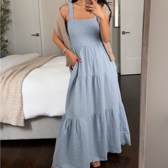 Light Blue Sleeveless Maxi Dress - Picture 1 of 8